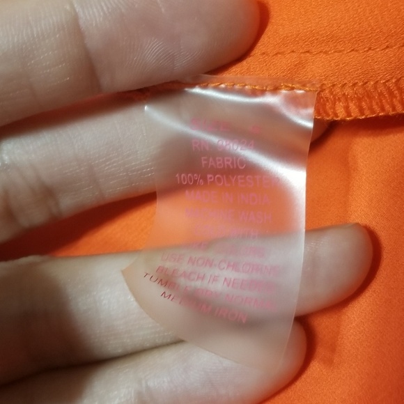 ENGLISH LAUNDRY Women's Hi-lo Orange Top - Picture 5 of 6